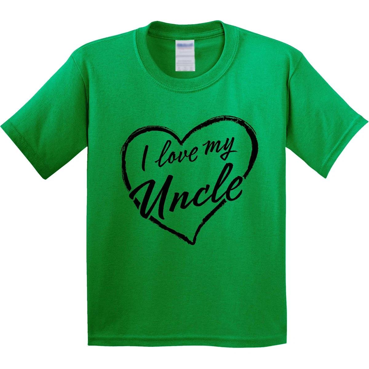 Inktastic I Love My Uncle In Black Chalk Heart Youth T-Shirt Family Nephew Child 100