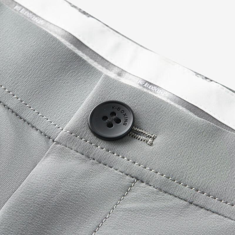 K-Boxing Men's Business Casual Straight-Fit Micro-Elastic Pants