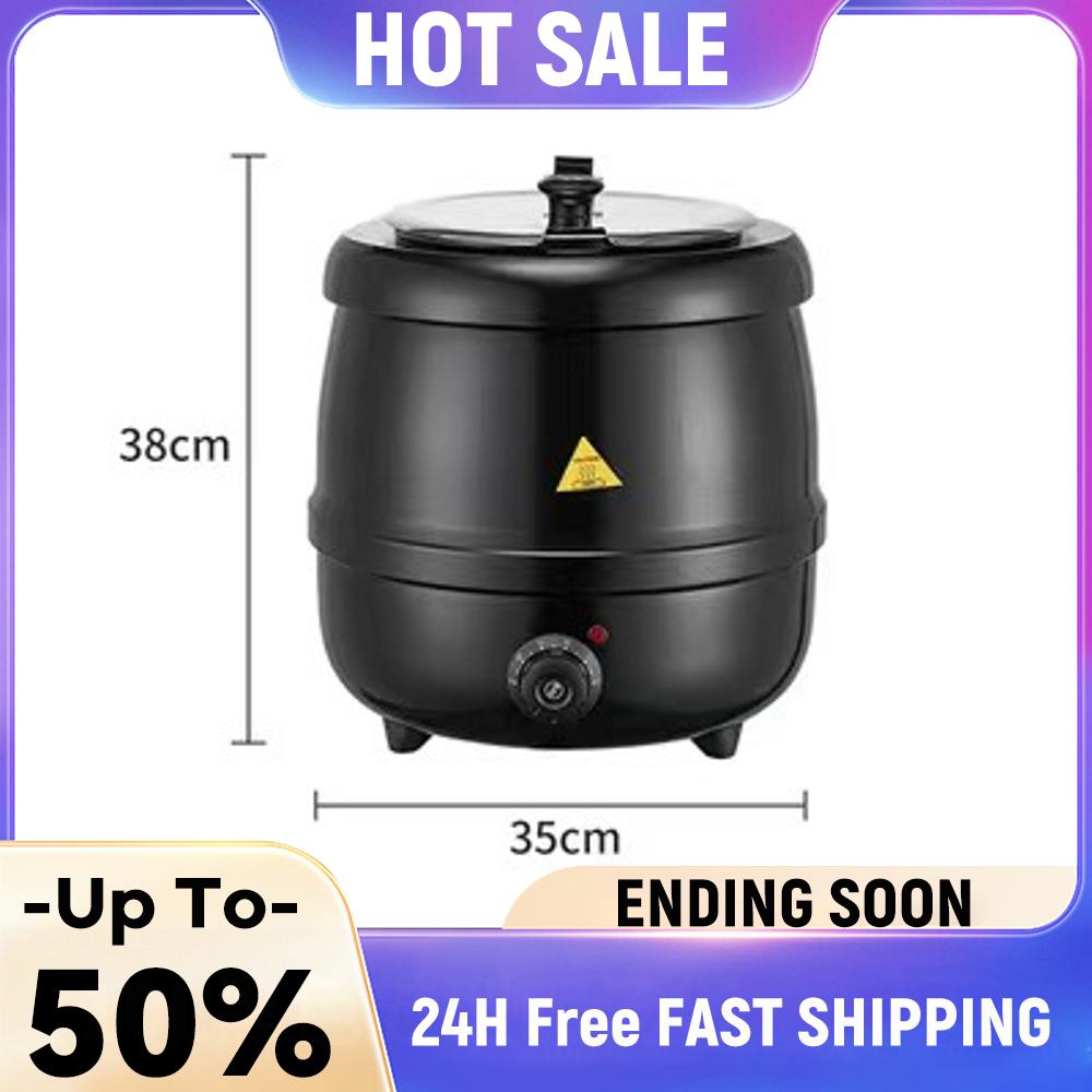 10L Buffet Warming Pot Stainless Steel Electric Soup Warmer Heating Stew Kettle for Restaurants and Party Home Catering China Mainland