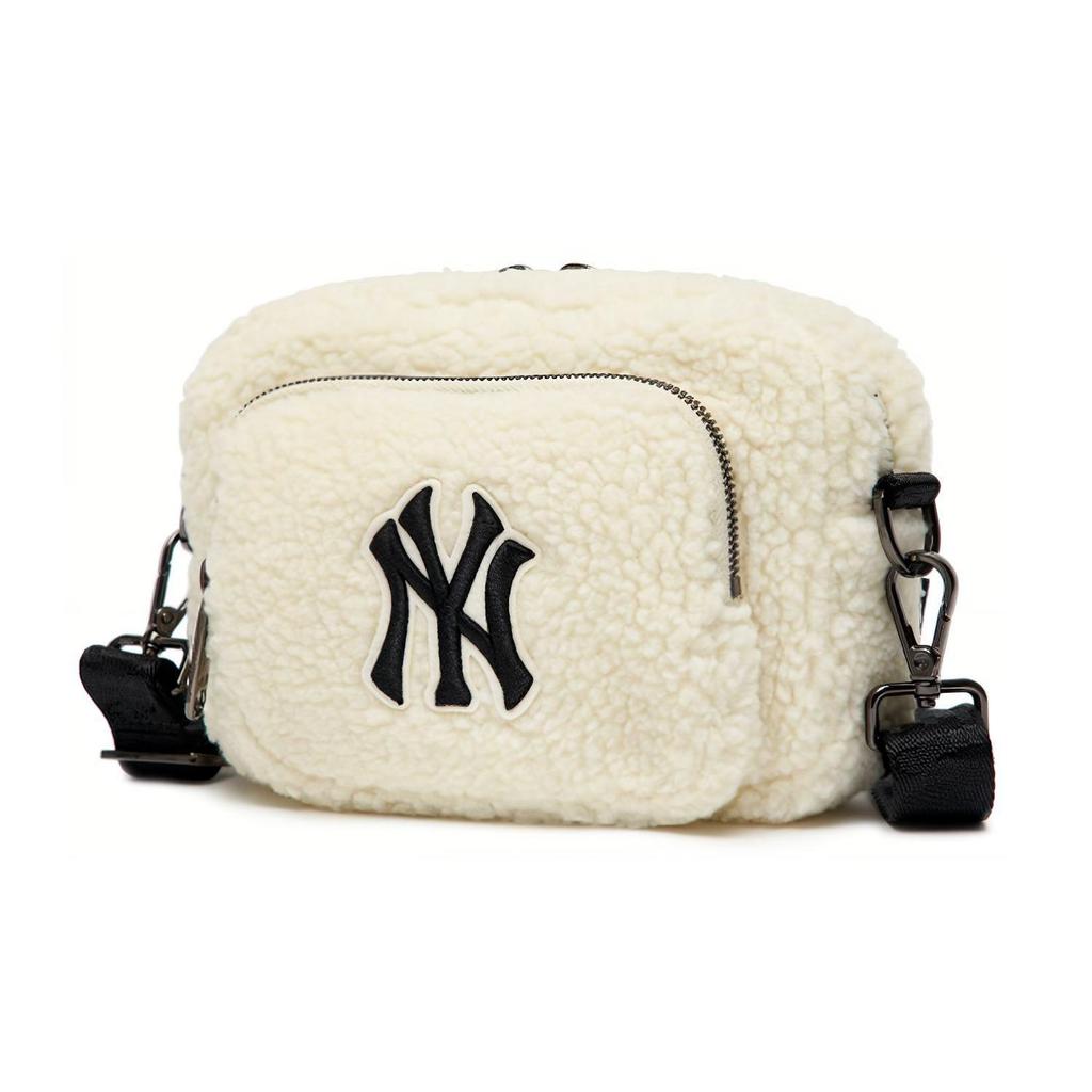 MLB New York Yankees Logo Fleece Camera Bag Unisex Shoulder Bag White 3ACRS0316-50CRS
