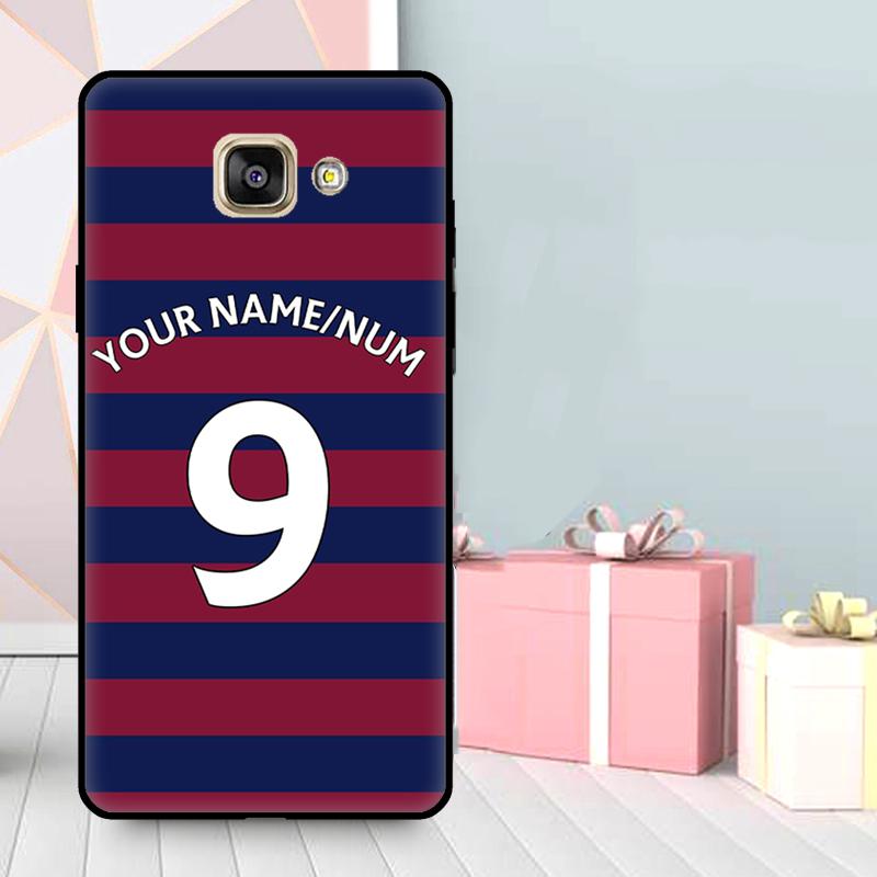 Personalised Football Number Strips Case For Samsung Galaxy J3 J5 J7 J1 2016 A3 A5 2017 J4 J6 J8 A7 A9 A6 A8 Plus 2018 Cover