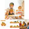 Pumpkin Face Mask Party Decor For Thanksgiving Celebration With Paper Materials 6pcs Set