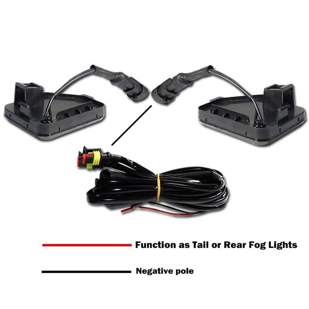 JL Bumper Reflector Light Fit for Jeep Wrangler Fit Rear Tail Light Rear Fog