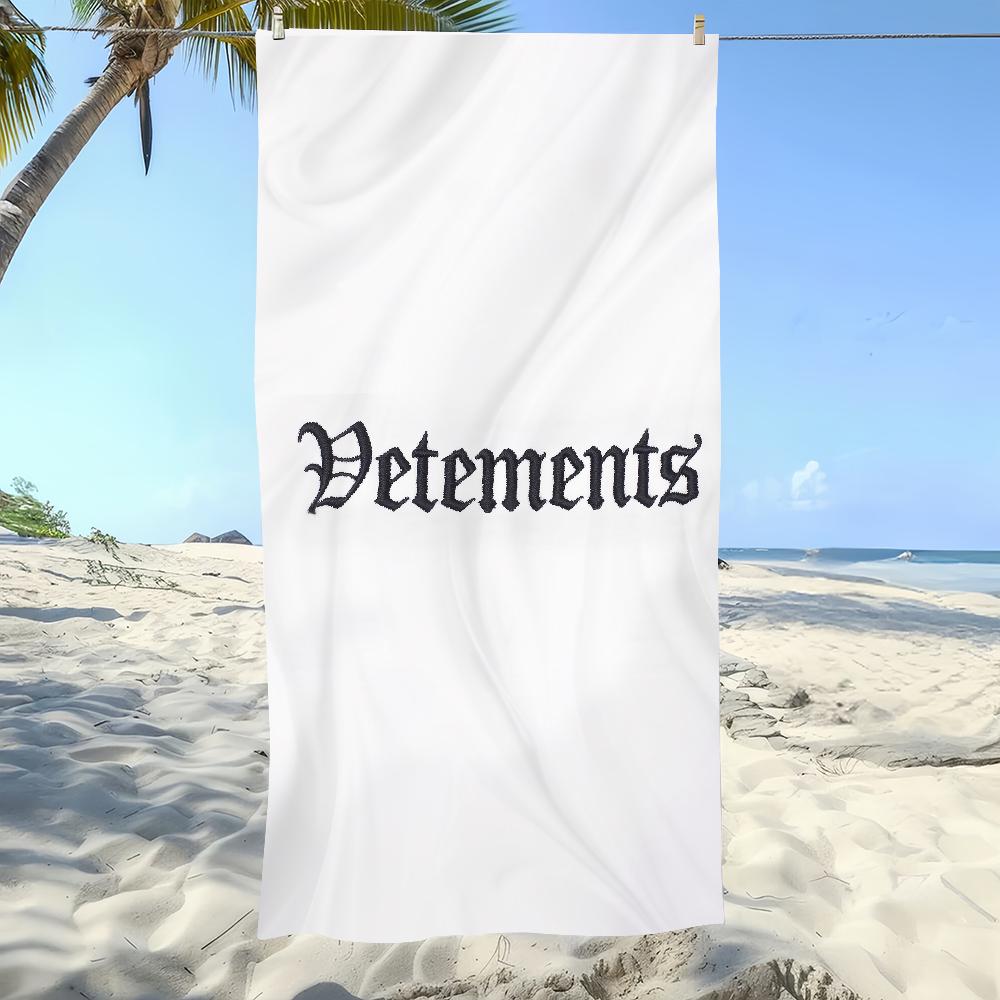 

Fashion Towel Soft Pool Gift For Travel Gym Shower Camping Quick Dry Sports V-Vetements Logo Large Beach Towel W40*H60(CM)