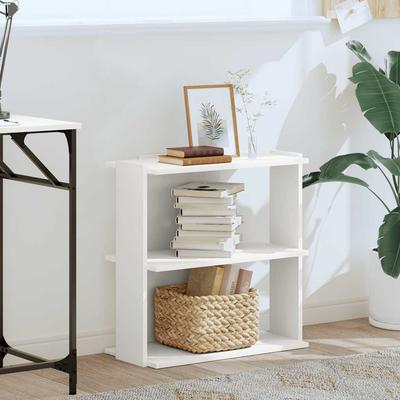 3 Shelf Bookshelf White 60 X 30 X 60 Cm Engineered Wood