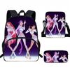 Hunters Demon Kpop Child School Backpack Set Breathable Fabric Primary Students