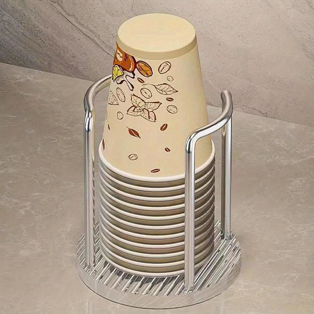 

1 шт. Держатель для хранения чашек, стойка, полка, диспенсер для воды и чайных чашек из акрила, полка для чашек, подставка для кружек, органайзер для дома серебряный