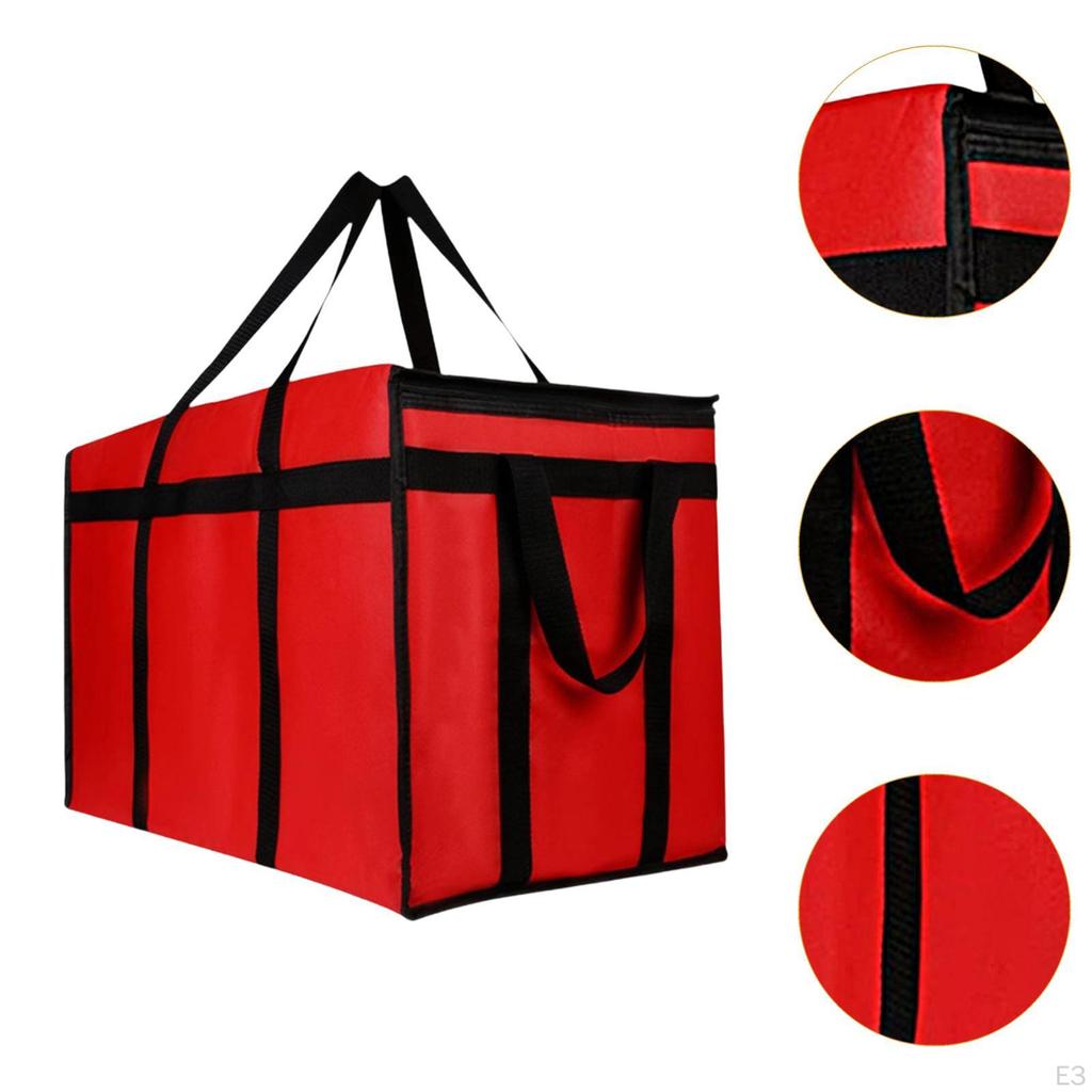 Insulated Delivery Bag Takeaway Handbag Food Warmer Tote Large Grocery for Parties