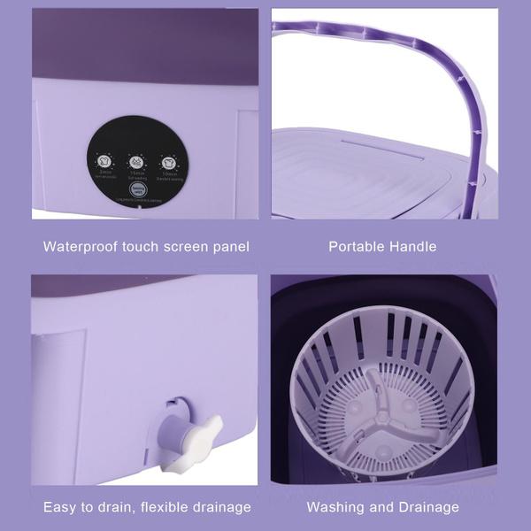 11L Portable Washing Machine Small Washer Foldable Washer and Spin Dryer