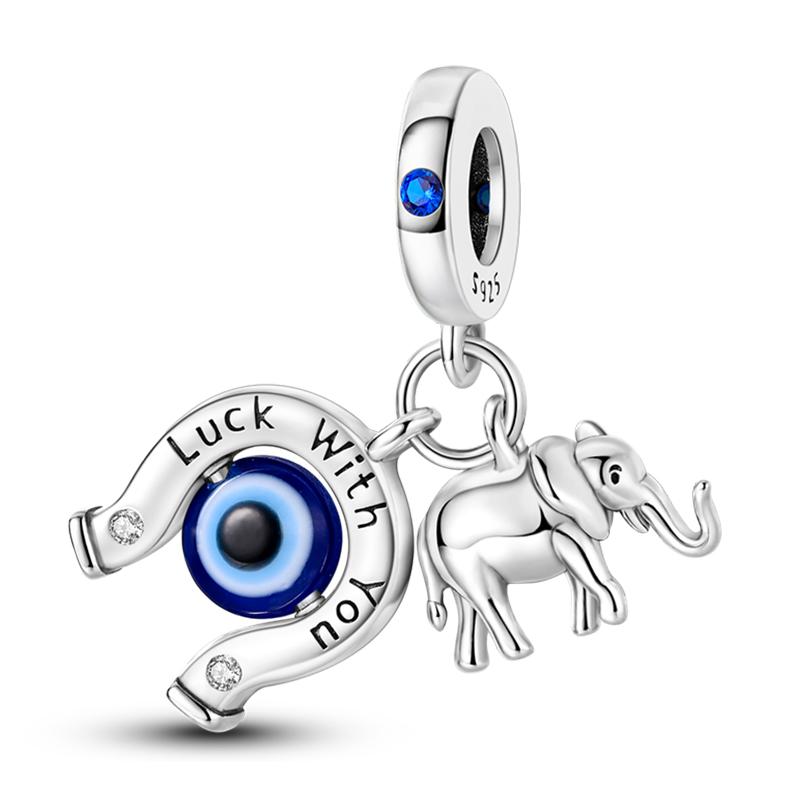 Newcopper Sparkling Zircon Devil'S Eye Horus' Eye Best Wishes Lucky Charms Beads Fit Pan Original Bracelets Diy Jewelry