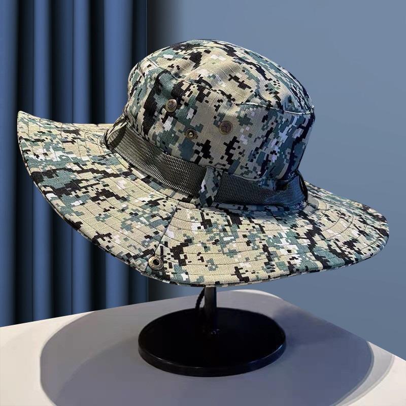 Bucket Hat Men's Tide Summer Outdoor Four Seasons Mountaineering Western Cowboy Hat Sunshade Sun Protection Camping Hat