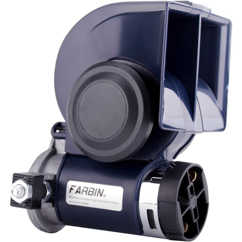FARBIN Snail Air Horn With Compressor Relay Harness 12V 150db Super Loud Dual Tone Car Horn For Truck Motorcycle Car Accessory