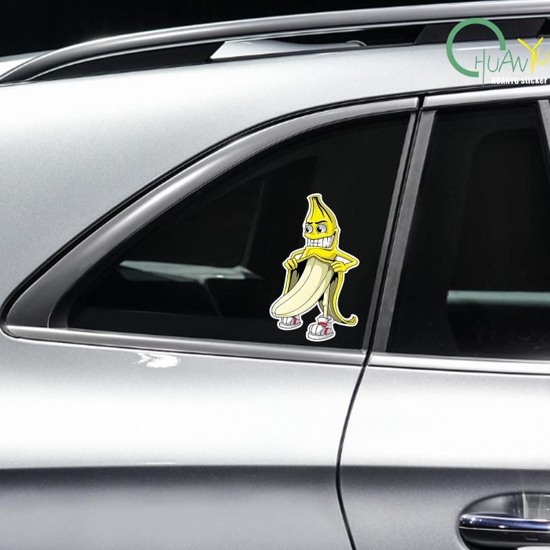 Funny Banana Flasher Peelable Stickers Vinyl Car Sticker Bumper Window Waterproof Decal
