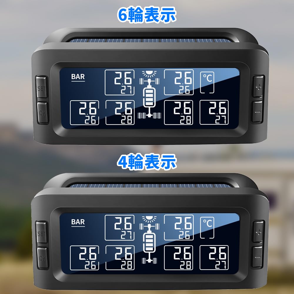 OBEST Tire Pressure Monitor, TPMS (Newly Released, Compatible with Inflator & Repeater), 6 External