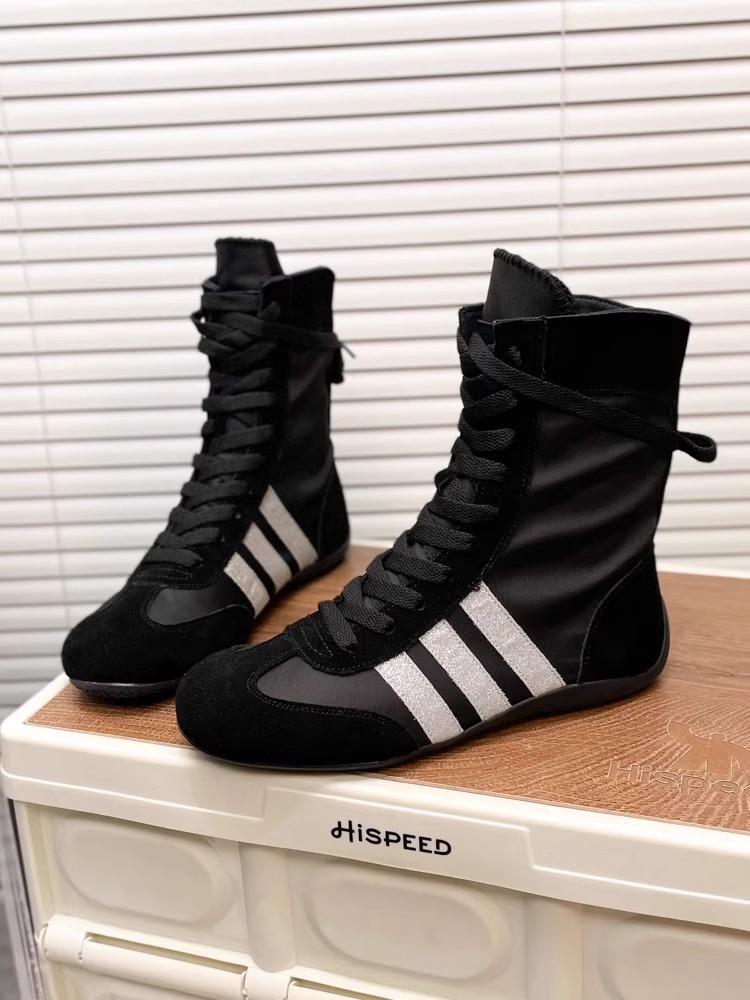 High-top German training shoes for women's summer new breathable inner height increase sports and leisure boxing boots for women's versatile straps Fo