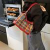 Fashion Butterfly Bow Decoration Checkered Pattern Women Shoulder Bag For Daily Casual Women