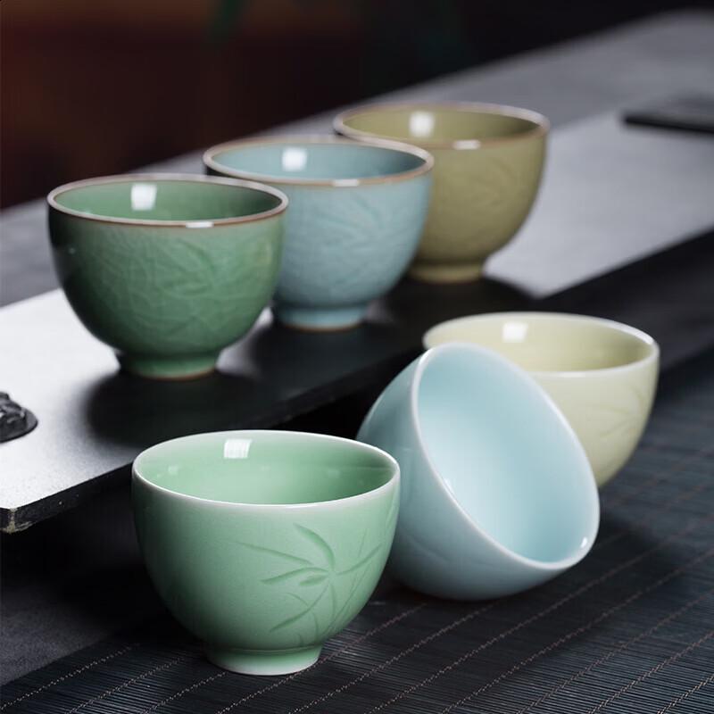 Longquan Celadon Orchid Kung Fu Tea Cup