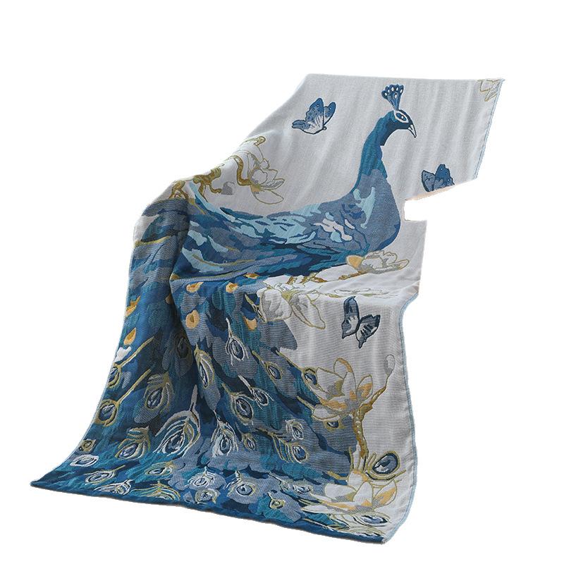 80 * 160 Oversized Gauze Bath Towel Absorbs Water And Does Not Shed Hair. Household Soft Adult And Children'S Wrap Towel