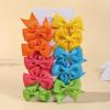 10Pcs/Set Classical Solid Ribbon Bow Hair Clips for Kids Girl Handmade Bows Hairpin Barrettes Headwear Children Hair Accessories