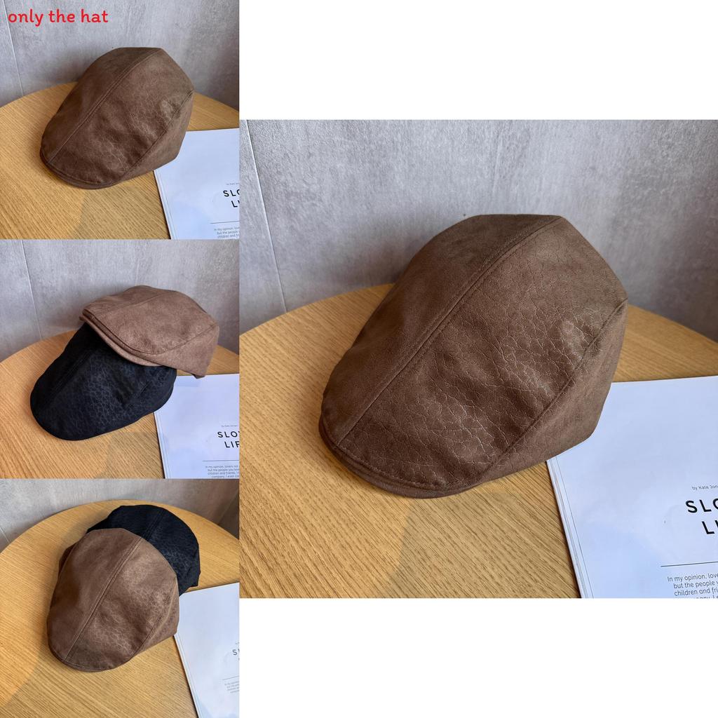 Womens Retro Suede Beret With Short Brim For Autumn And Winter Casual Looks