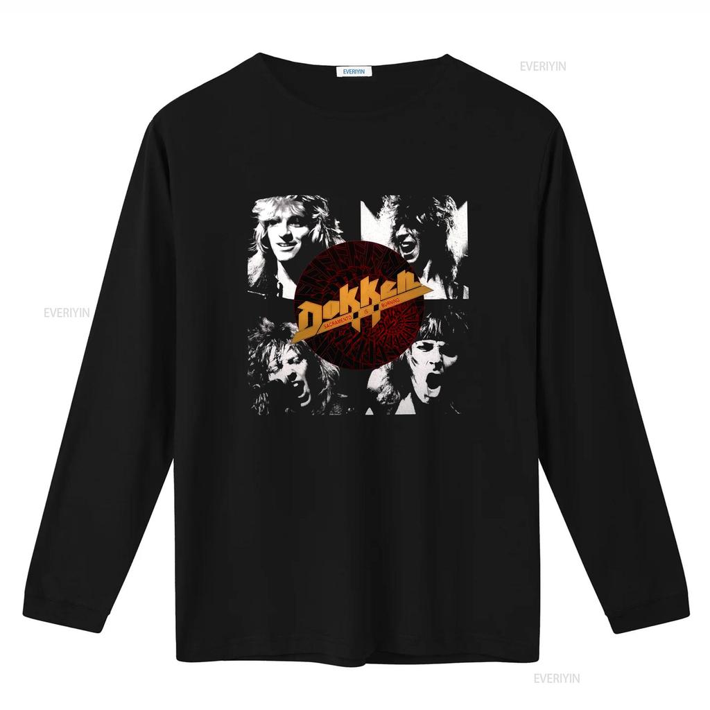 Dokken Band Members Portrait Rock Music T Shirt Don George Lynch Mick Brown Jeff Pilson Design vintage Washed