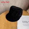 Fashion Solid Color Suede Women Casual Flat Top Hat For Autumn Winter And