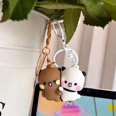 Chaveiro Magnético Panda Bubu Dudu Desenho Animado Pingente Fofo para Mochila com Figuras de Brinquedo Acessórios para Casal Presente Ideal com Tema de Fantasia