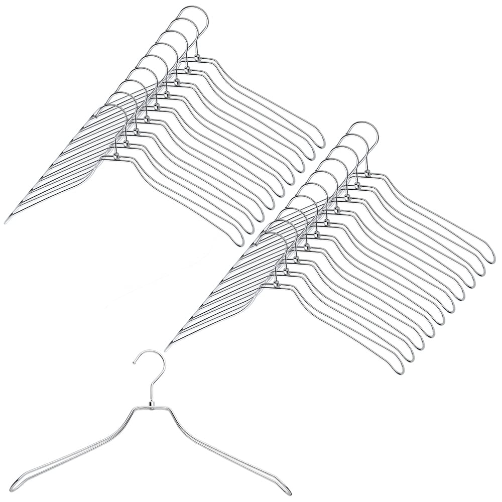 

TAMATOSHI Double Steel 42cm Set of Chrome Developed by a Retail Fixture Premium Ideal for and and Hangers, Wide, 20, Plated, 5-Year Warranty,