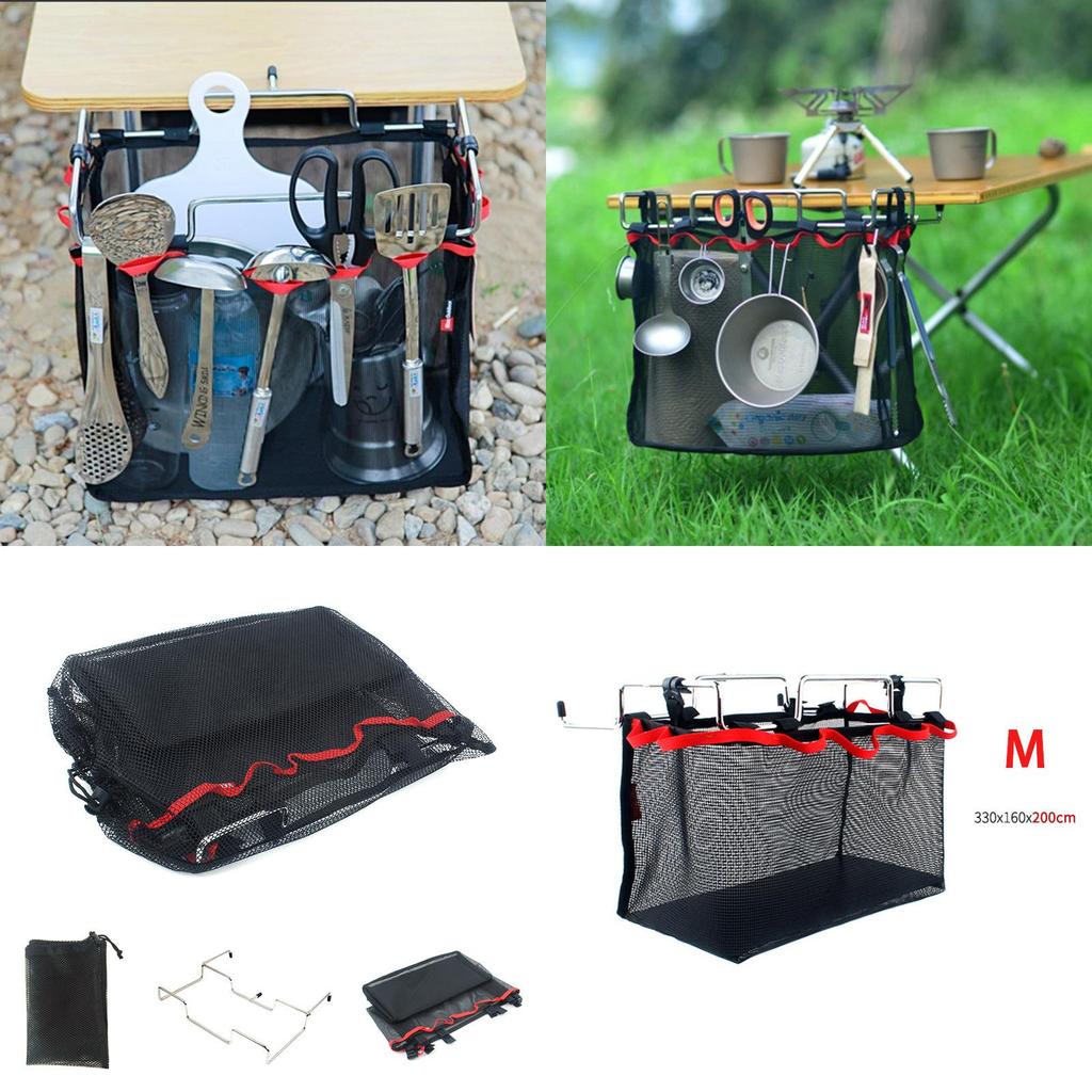 Premium Bbq Wire Mesh Storage Rack Portable Bag With Timeless Design For Outdoor Fun