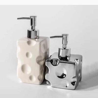 Ceramic Lotion Bottle Cheese Soap Dispenser Shampoo Shower Gel Bottle Hand Sanitizer Bottles Home Bathroom Supplies