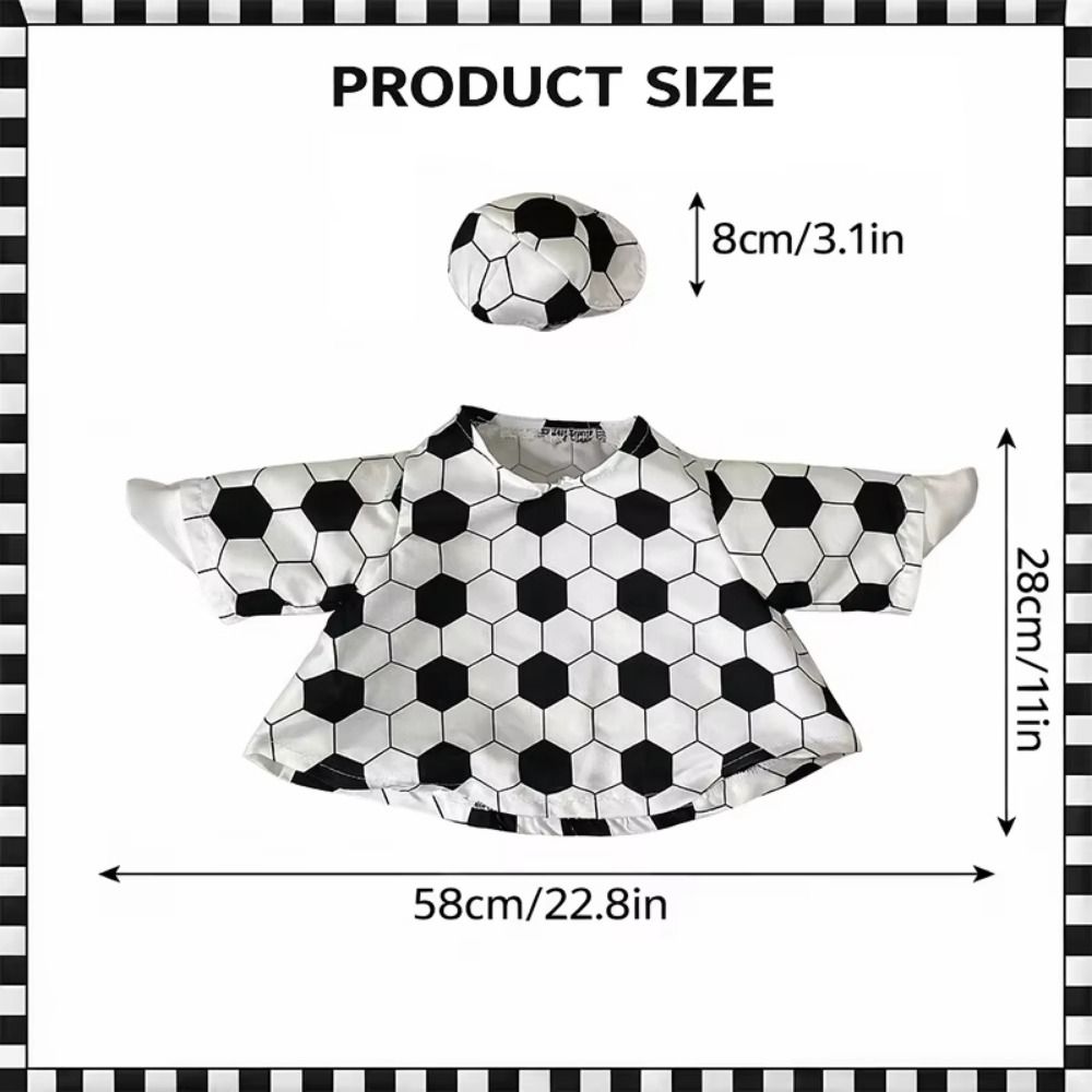 Creative Porch Goose Futbol Uniform Football Theme Soft Goose Costume Set Precise Fit Football Print Lawn Goose Outfit