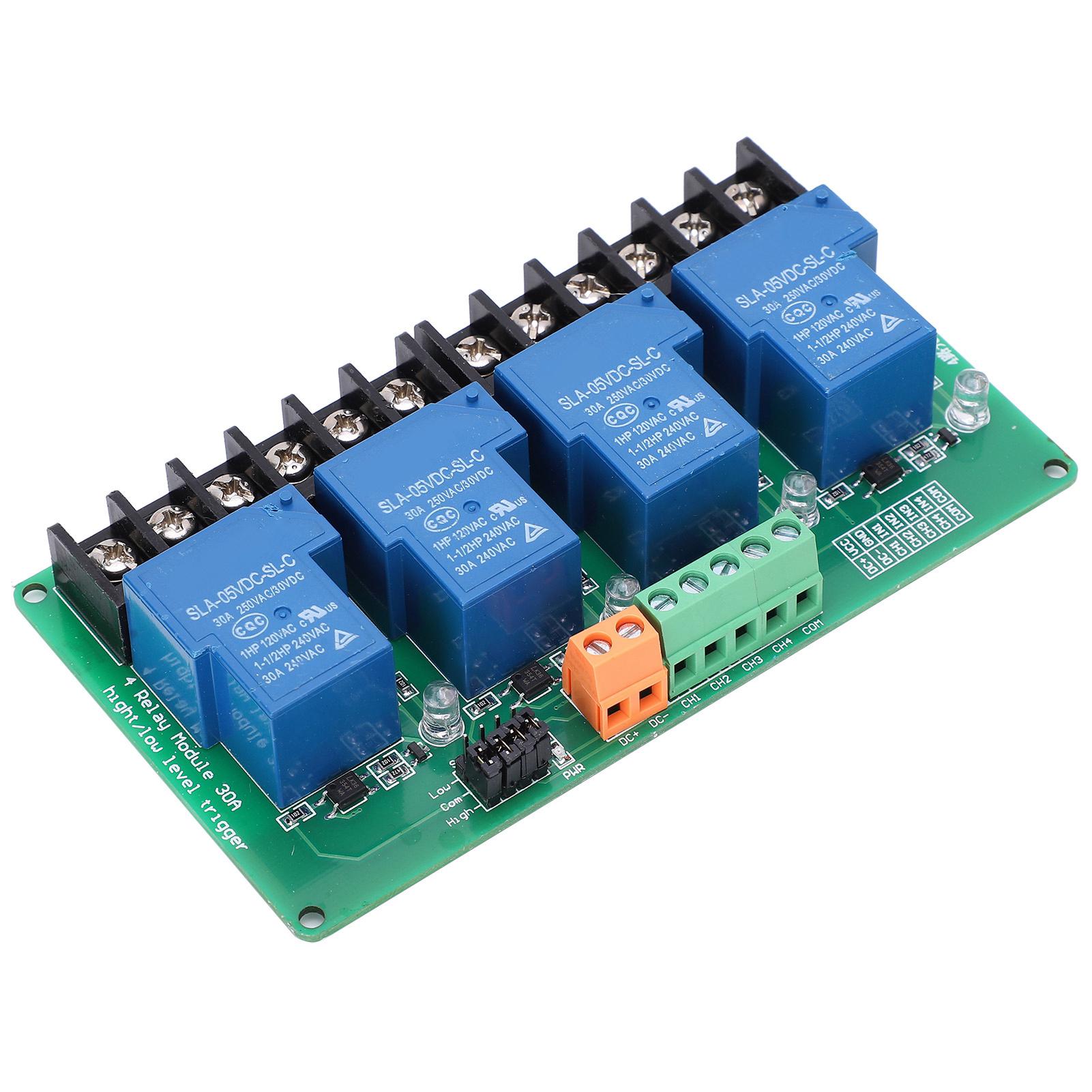 

Релейний модуль 4 канали Автоматичне керування ланцюгом Тригер високого/низького рівня Електронний компонент 5В