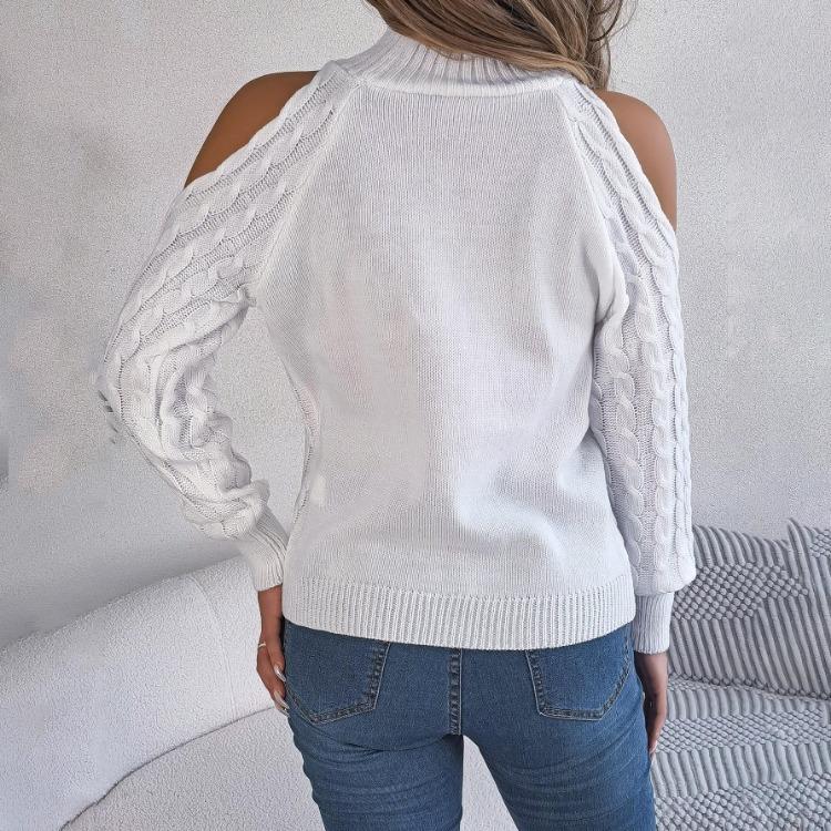 Vintage Solid Color Knitwear Sweater Loose Stand Collar Long Sleeve Cardigan Autumn Winter Top