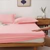 2025Solid Color Bed Sheet Single Piece Skin-Friendly Plain Bed Cover Bed Sheet Non-Slip Mattress Protector