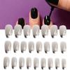 High-quality Peach Manicure Silver French False Nail Tips Wearable Nail Stickers Finished Nail Pieces 24 Pieces Ballet Nails S85