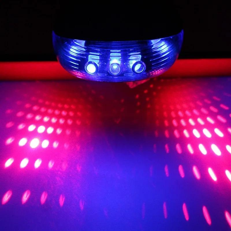 Bicycle Laser Parallel Line Taillight Waterproof Mountain Bike 2 Lasers Starry Sky 5LED Laser Taillight Safety Warning Taillight