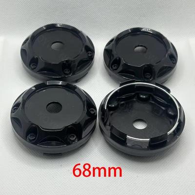 4ks/Sada 68mm pasuje 45mm Logo Auto Vozidlo Koleso Ráfik Stredový Kryt Náboja Kolesa Bez Loga Kryt Náboja Ráfika Chróm ABS Plast Časti Kolesa Auta