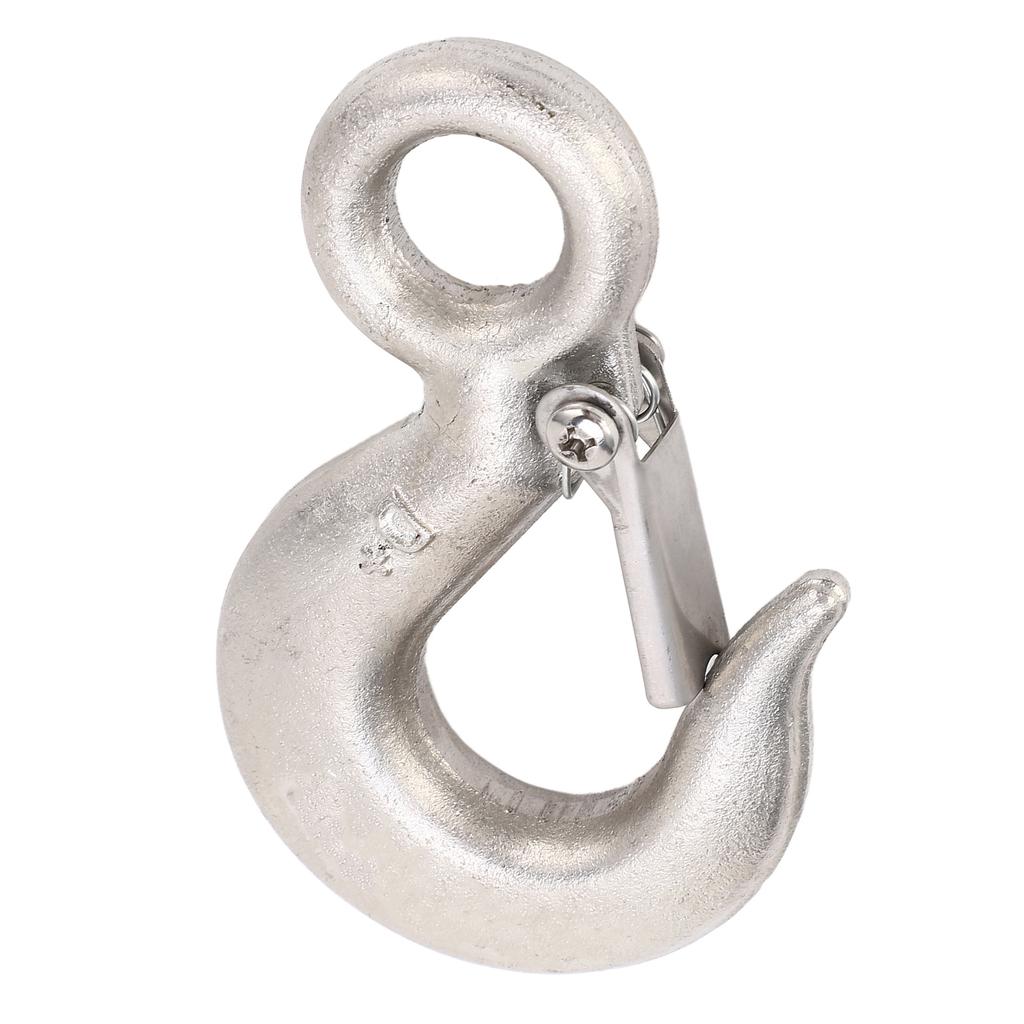 1T Lifting Hook 304 Stainless Steel Heavy Duty Hook for Industrial Hoisting Port Transportation