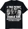 Maglietta Charlie Kirk, Patriota Verace 1993-2025 Rip Memorial Bandiera Americana T-Shirt Unisex T-Shirt