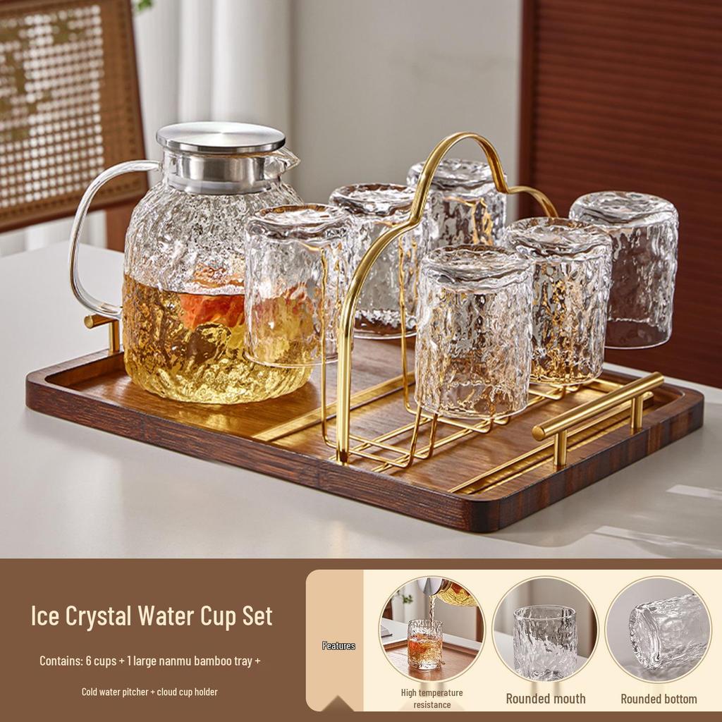 Premium High-Temperature Resistant Glass Tea and Water Cup Set for Guest Reception