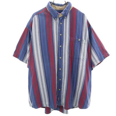 Catalina 90s 00s Old Striped Pattern Short Sleeve Button Down Shirt Biggs Men's Used