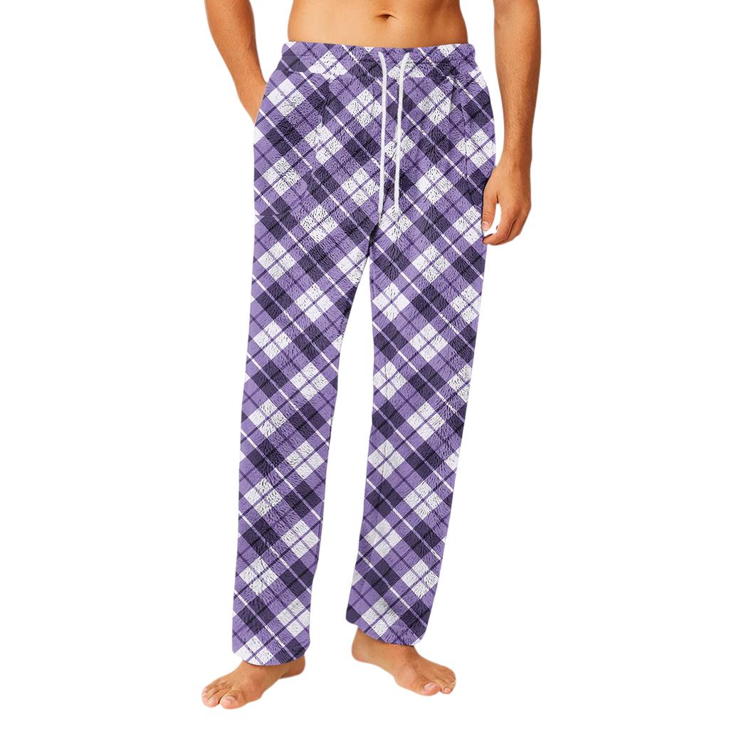 Men's Home Soft Pajama Pants Drawstring With Pockets Casual Sports Pants