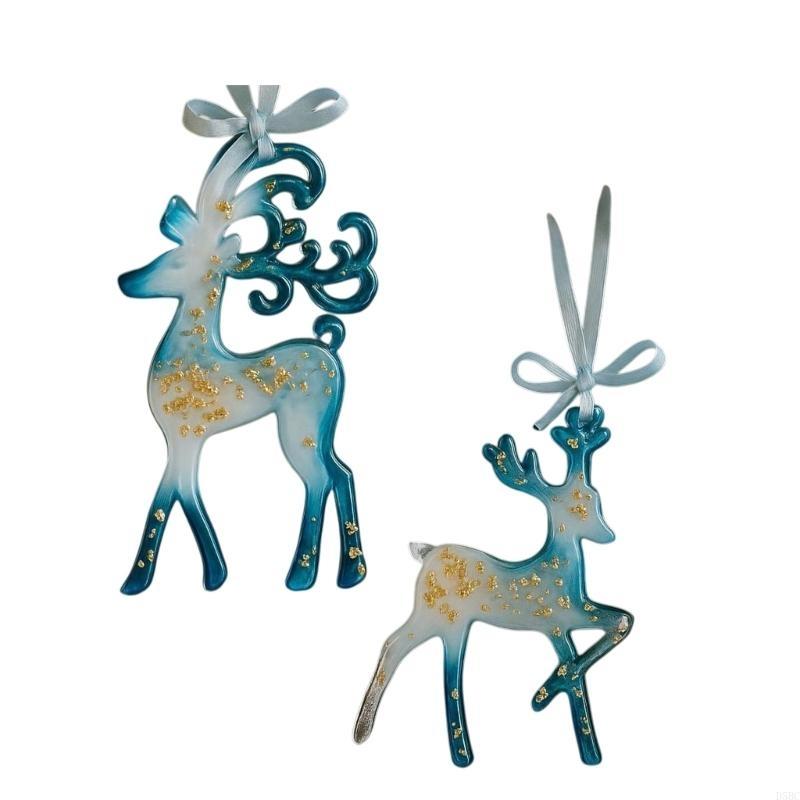 1 Piece Christmas Holiday Ornament Reindeer Snowflake Resin Waterproof Easy Install Suitable Various Themes Decors