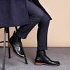 LUXSOLE Męskie Nowe Buty Brogsy ze Skóry Naturalnej Ocieplane Buty Modne Buty,Ciepłe,Duży Rozmiar, Codzienne, Na Sznurowadła, Zamek Błyskawiczny,Prezenty