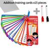 1SET Addition, Subtraction, Multiplication and Division, Primary School Math Card, Repeatable Writing, Children's Learning Aids