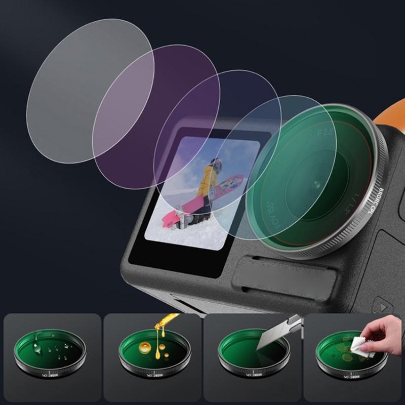 CPL/ND8/ND16/ND32/ND64 Filter Optical Glass Clear Imaging for Action 3/4/5 Accessories Waterproof Dirt-Resistant