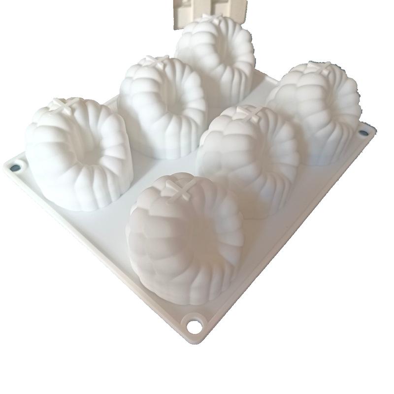 Fransız Tatlıları Pişirmek İçin 6 Gözlü Büyük Ahududu Mousse Silikon Kalıbı