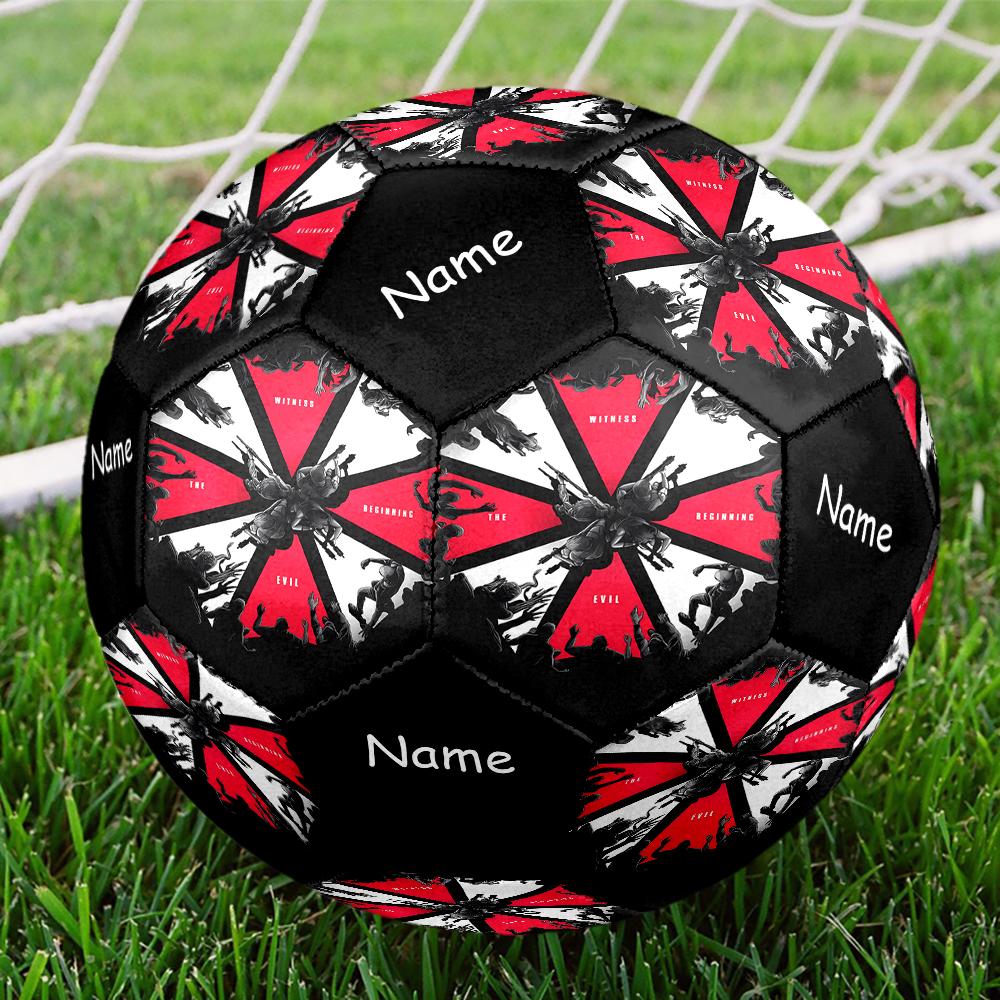Custom Name Resident Evil Theme Size 5 Soccer Ball, Suitable for Both Indoor and Outdoor Matches, a Gift Suitable for Everyone.
