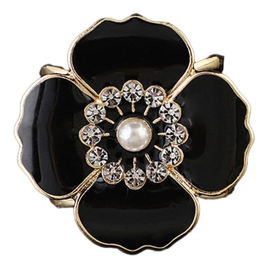 Flower Scarf Ring Rhinestone Scarf Clip Ring Elegant Butterfly Scarf Holder Slide Ring for Women Neckerchiefs Silk Scarves Shirts Shawls A