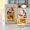 Micro-particle City Street Food Cart Building Blocks: Educational Assembly Toy for Children